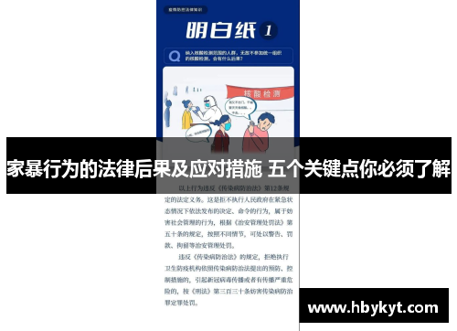 家暴行为的法律后果及应对措施 五个关键点你必须了解